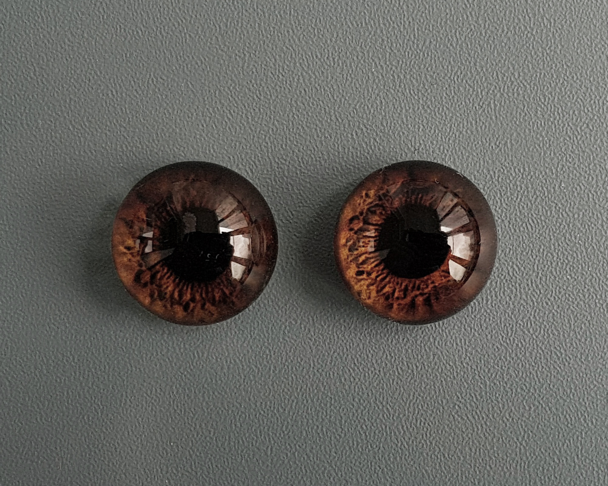 01001 тёмно‑карие стеклянные  глаза для собак и медведей Натуральный цвет